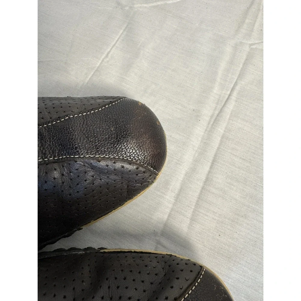 Cole Hann & Nike Collab Leather Loafers Shoes Brown Perforated Strap Size 10M